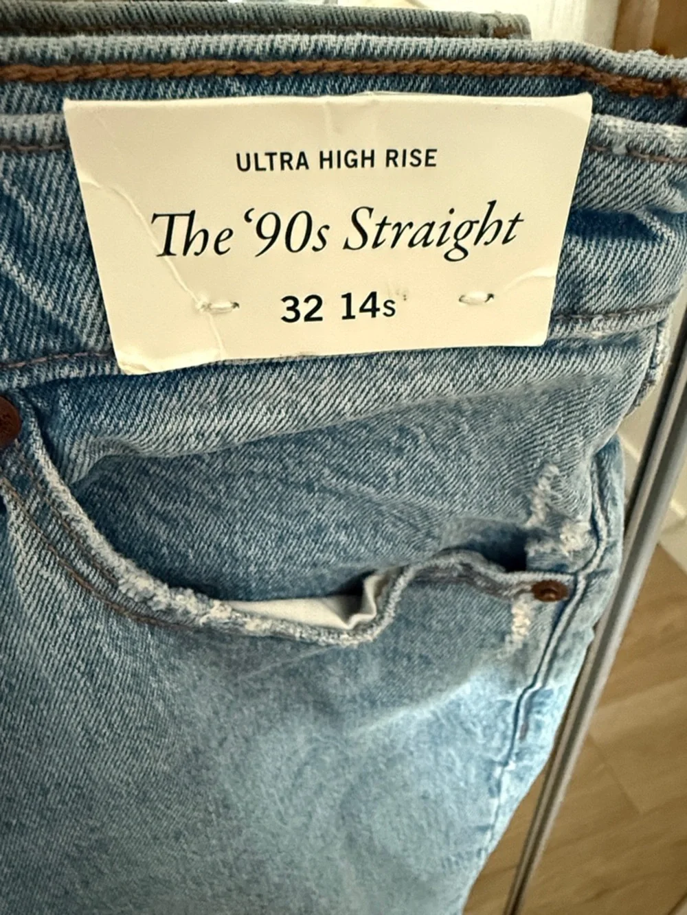 Abercrombie & Fitch Light Wash Straight Leg Jeans - Picture 2 of 5